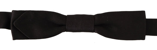 Black 100% Silk Adjustable Neck Papillon Tie
