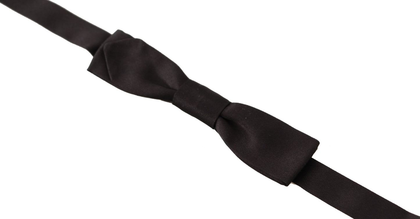 Black 100% Silk Adjustable Neck Papillon Tie