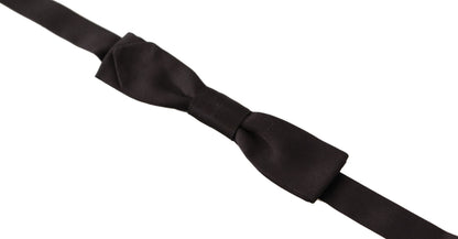 Black 100% Silk Adjustable Neck Papillon Tie