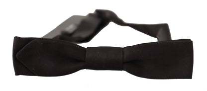 Black 100% Silk Adjustable Neck Papillon Tie