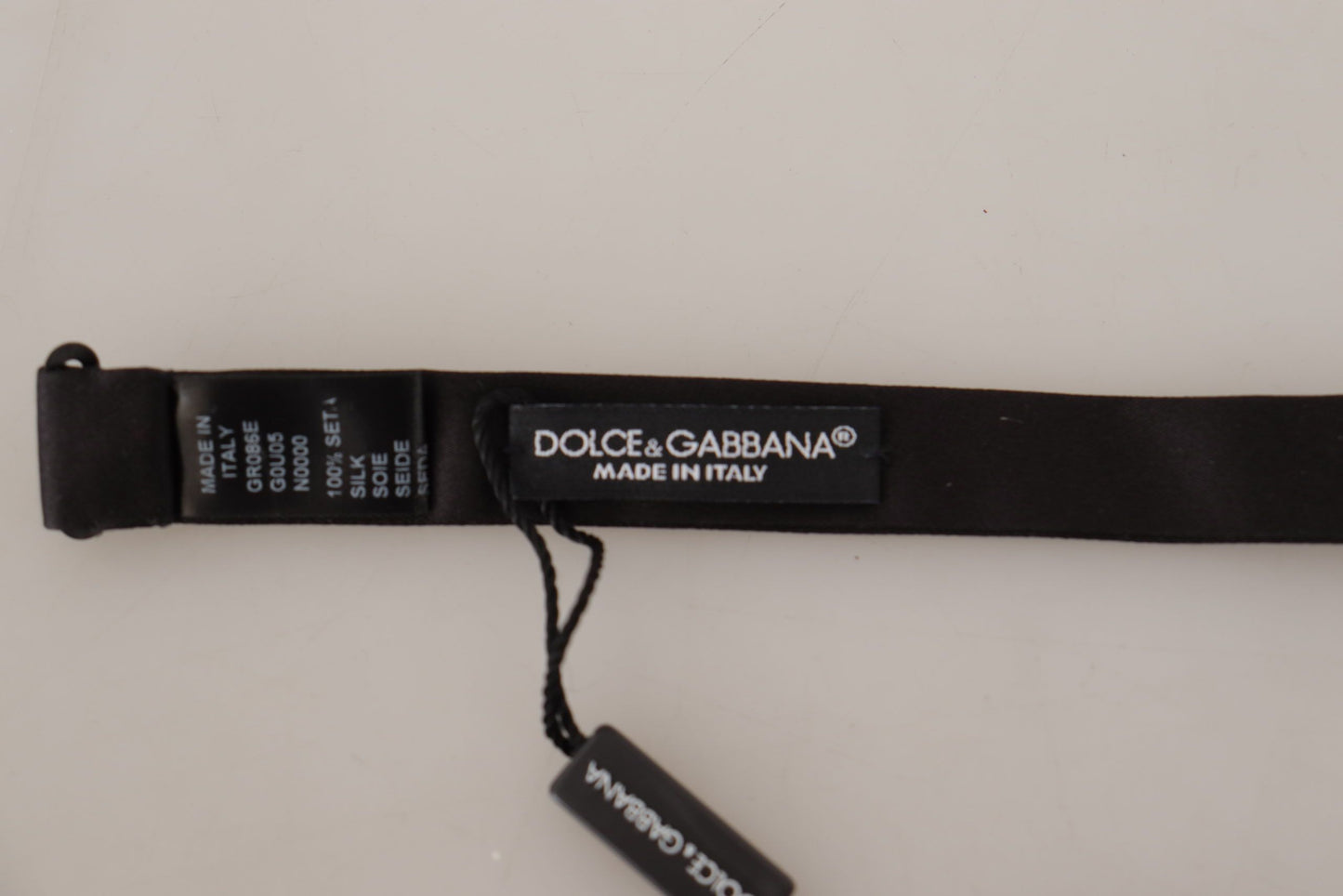 Black 100% Silk Adjustable Neck Papillon Tie