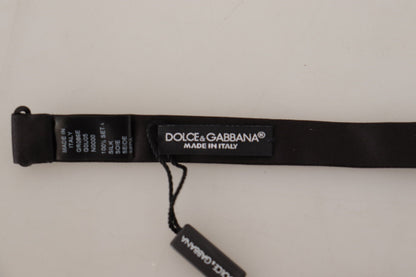 Black 100% Silk Adjustable Neck Papillon Tie