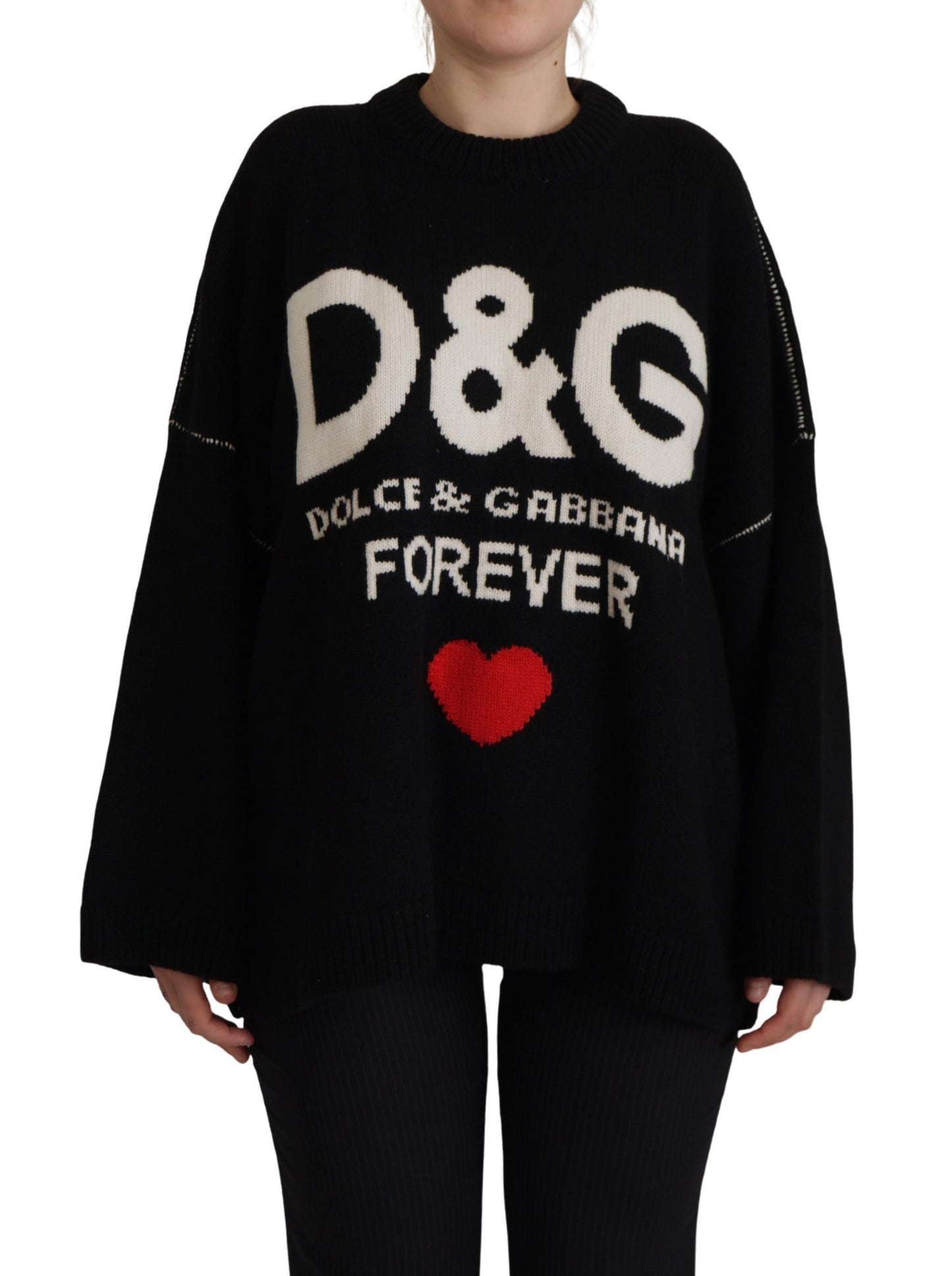 Black DG Forever Pullover Cashmere Sweater