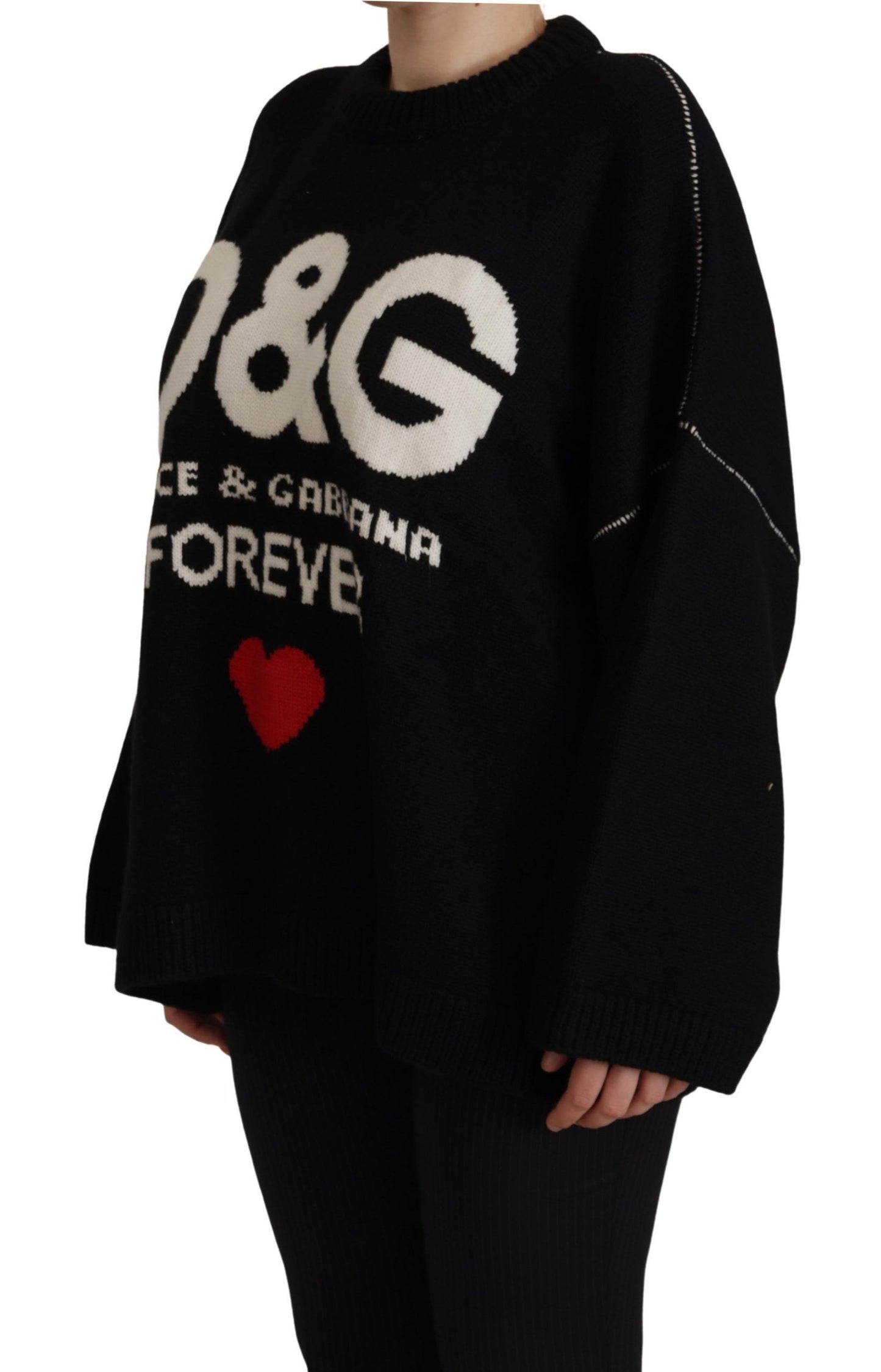 Black DG Forever Pullover Cashmere Sweater
