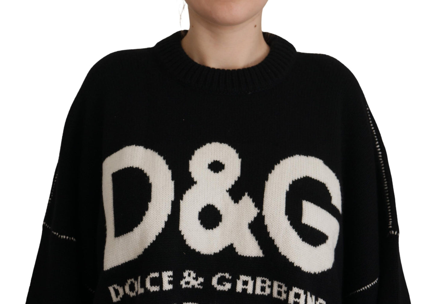 Black DG Forever Pullover Cashmere Sweater