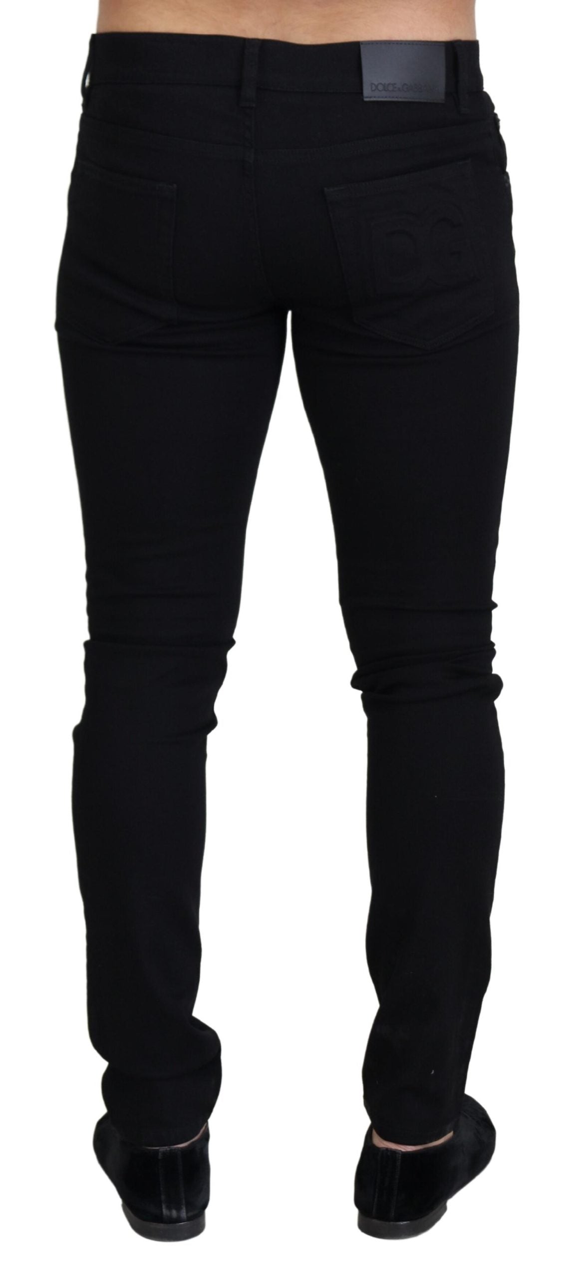 Black Cotton Skinny Casual Denim Jeans