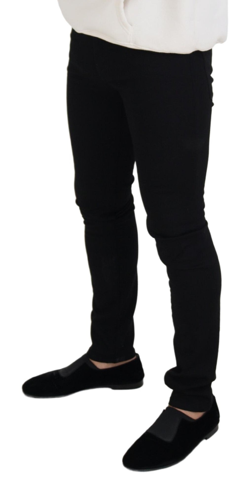 Black Cotton Skinny Casual Denim Jeans