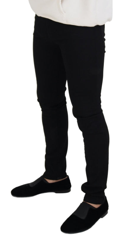 Black Cotton Skinny Casual Denim Jeans