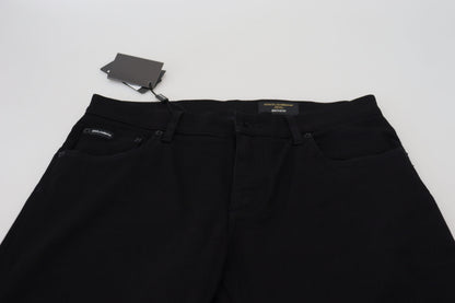Black Cotton Skinny Casual Denim Jeans