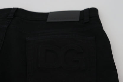 Black Cotton Skinny Casual Denim Jeans