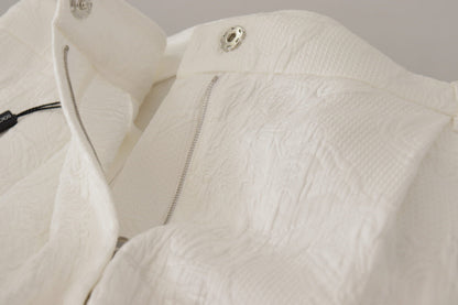 White High Waist Culotte Cotton Shorts