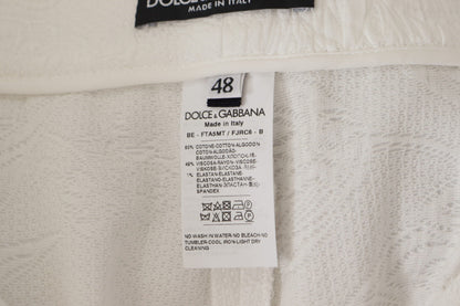 White High Waist Culotte Cotton Shorts