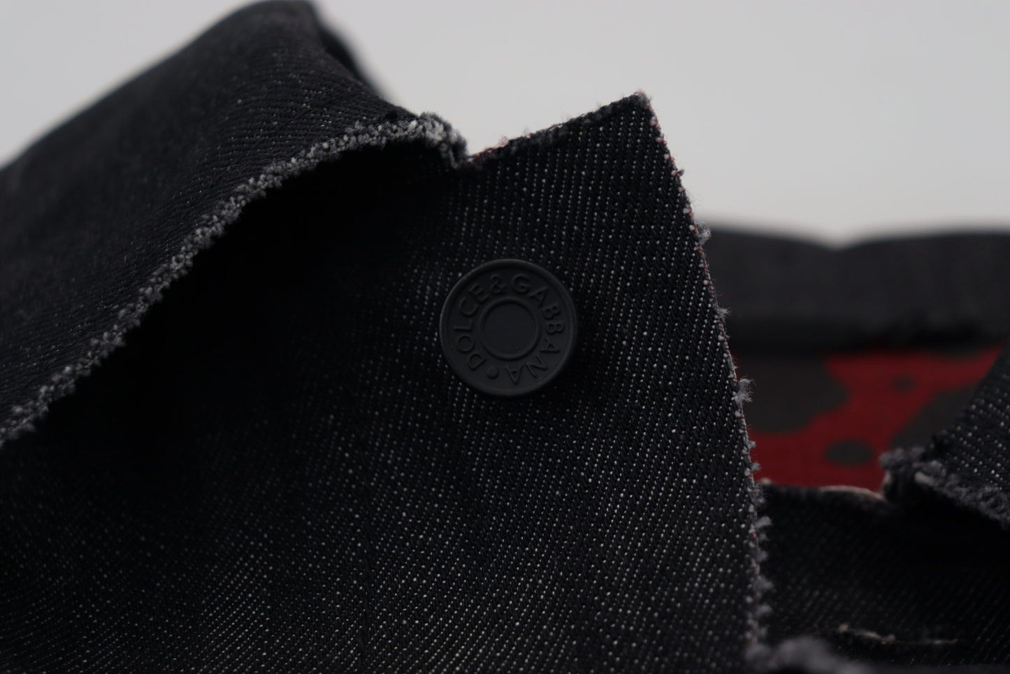 Black Cotton Full Button Denim Jacket