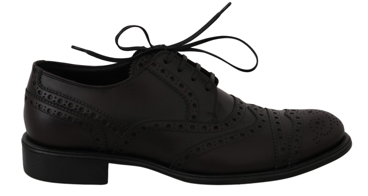 Black Leather Wingtip Oxford Dress  Shoes