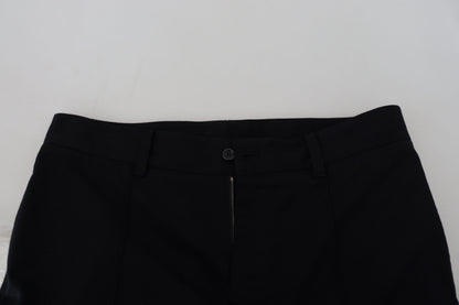 Black Cotton Jogger Cargo Pants