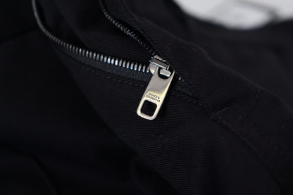 Black Cotton Jogger Cargo Pants