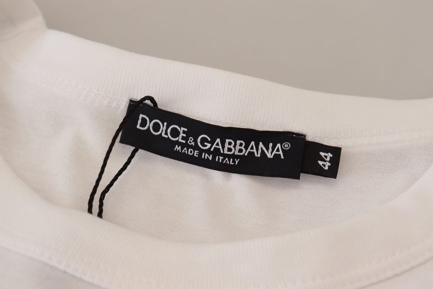 White Crown Bee Embroidered Crewneck T-shirt