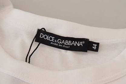 White Crown Bee Embroidered Crewneck T-shirt
