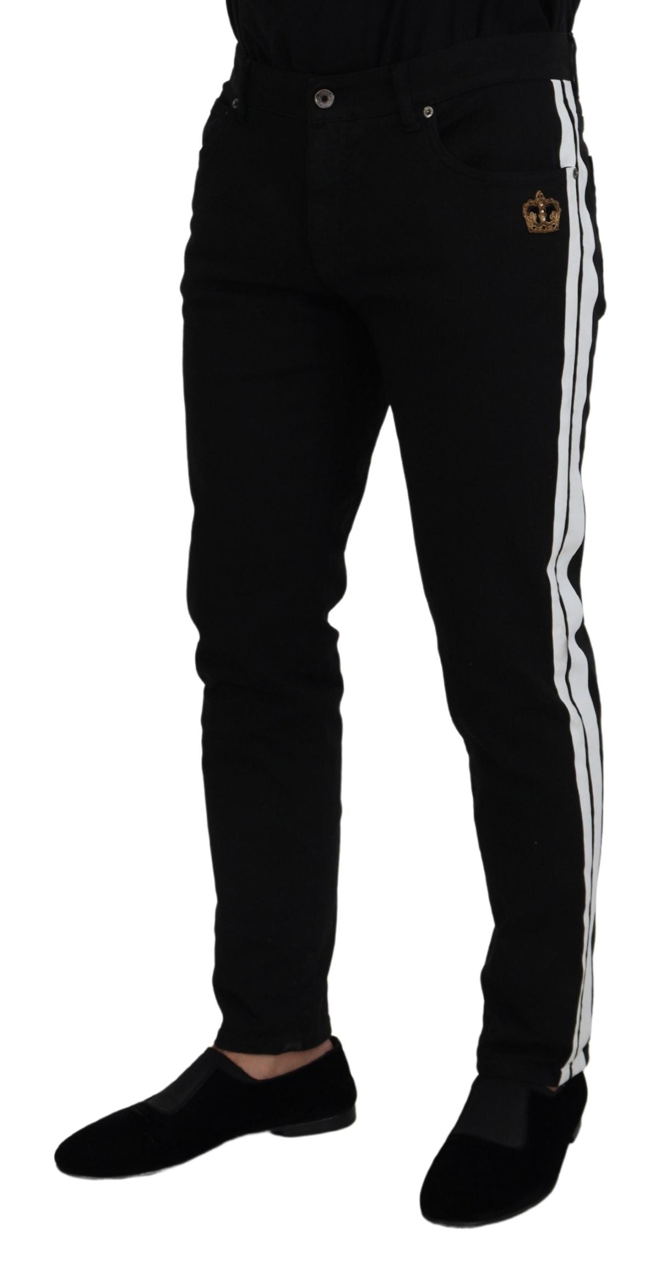 Black Cotton Denim Jeans