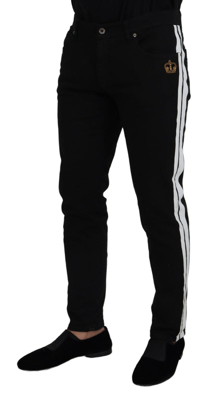 Black Cotton Denim Jeans