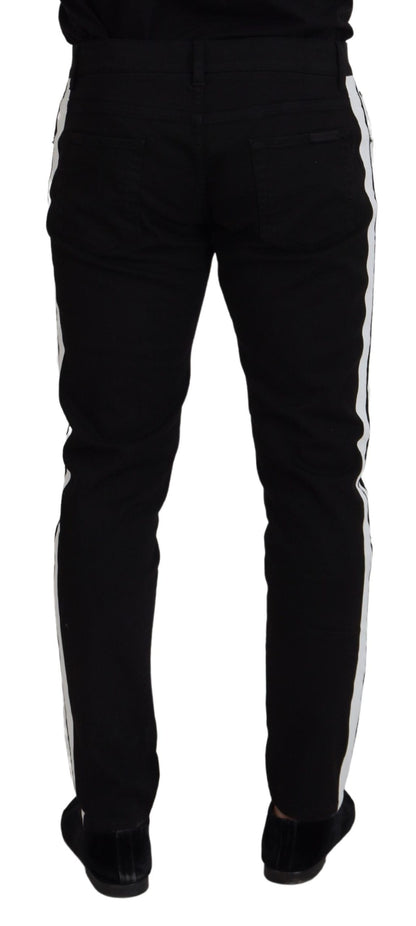 Black Cotton Denim Jeans