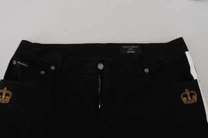 Black Cotton Denim Jeans