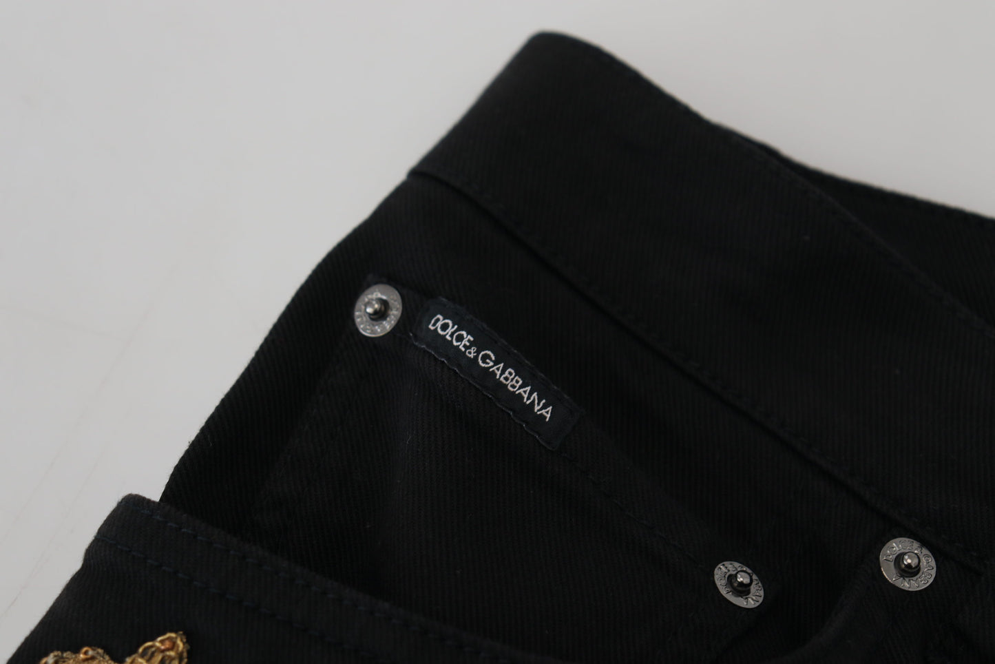 Black Cotton Denim Jeans