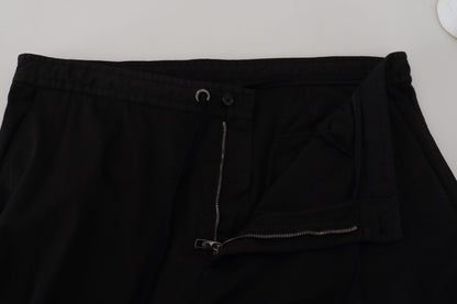 Black Cotton Cargo Men Pants