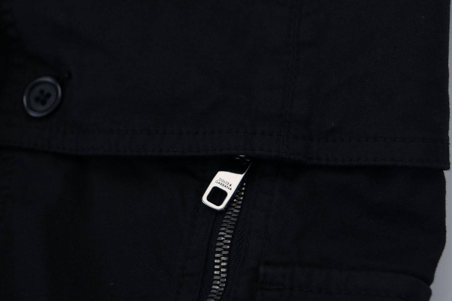 Black Cotton Cargo Men Pants