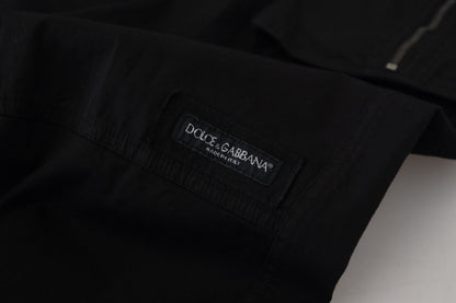 Black Cotton Cargo Men Pants