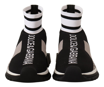 White Black Stretch Queen Sorrento Sneakers Shoes