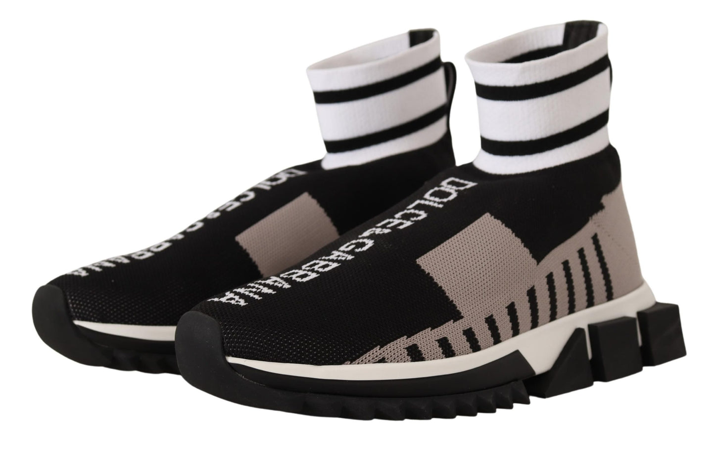 White Black Stretch Queen Sorrento Sneakers Shoes
