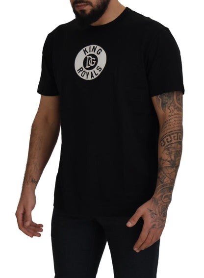 Black DG King Royals Logo Crewneck T-shirt