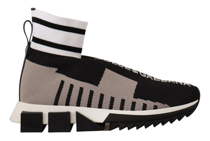 White Black Stretch Queen Sorrento Sneakers Shoes