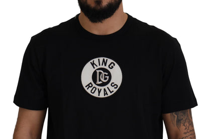 Black DG King Royals Logo Crewneck T-shirt