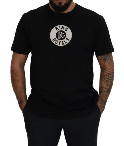 Black DG King Royals Logo Crewneck T-shirt