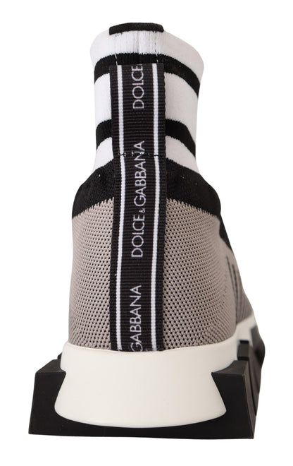 White Black Stretch Queen Sorrento Sneakers Shoes