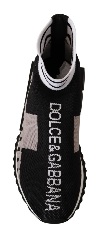 White Black Stretch Queen Sorrento Sneakers Shoes