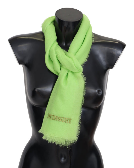 Yellow Green Cashmere Unisex Neck Wrap Scarf