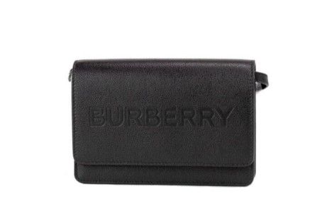 Burberry Porter Tan Grained Leather Embossed Continental Clutch Flap Wallet  