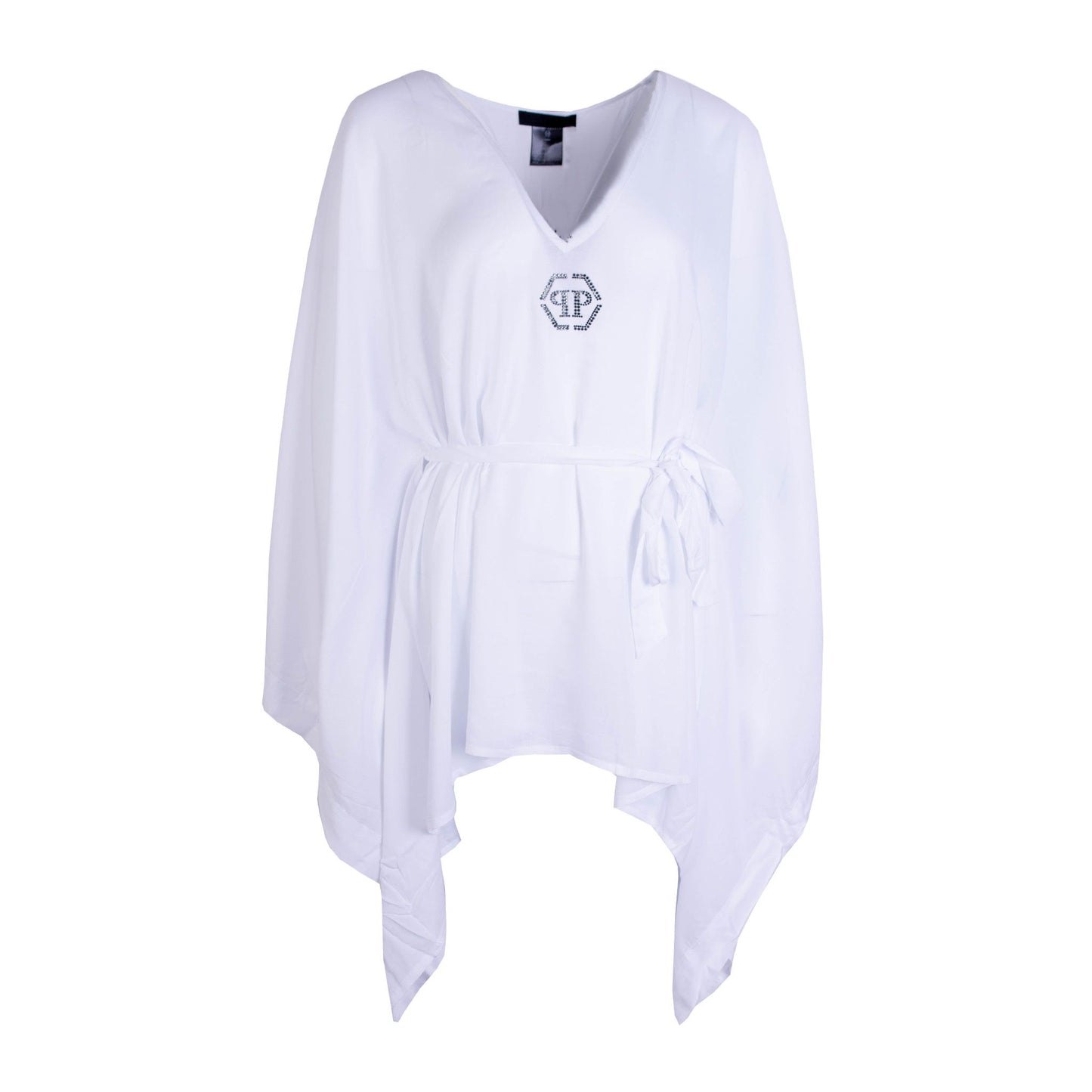 White Caftan with Black Crystal Logo