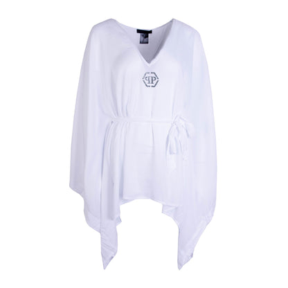 White Caftan with Black Crystal Logo