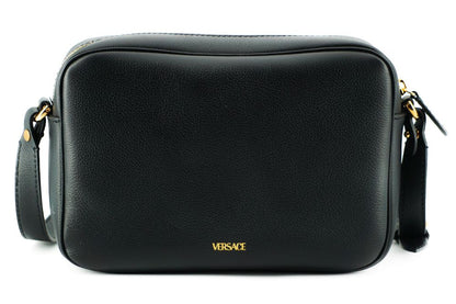 Black Calf Leather Camera Shoulder Bag