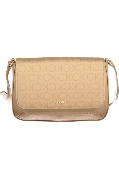 Beige Polyester Handbag