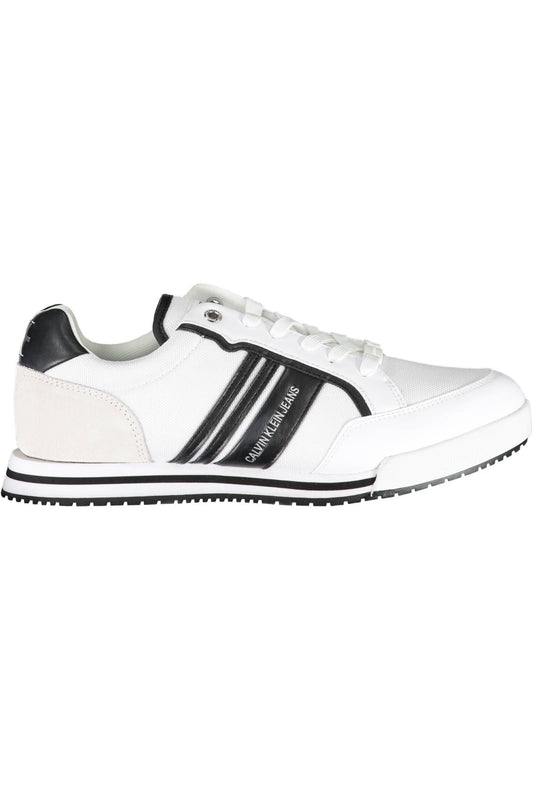 White Polyester Sneaker