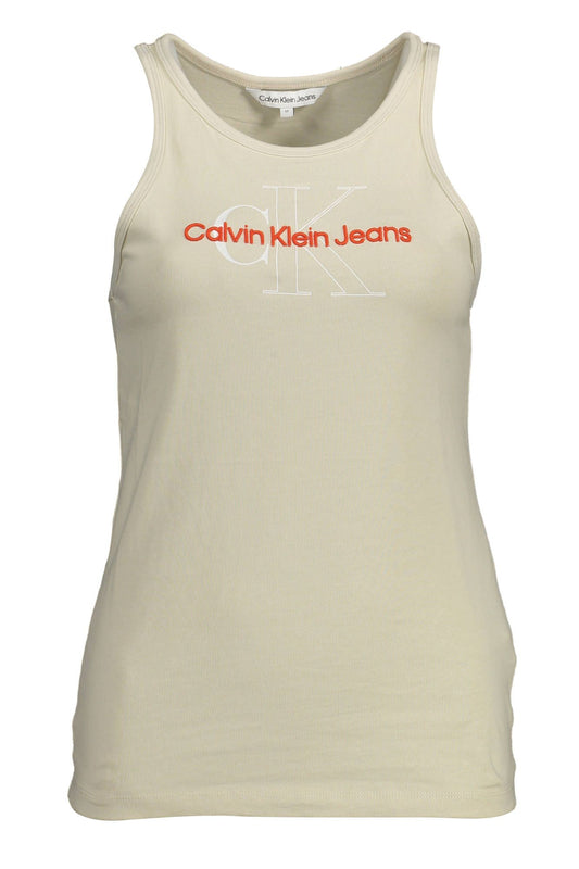 Beige Cotton Tops & T-Shirt