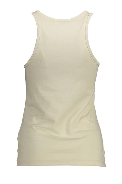 Beige Cotton Tops & T-Shirt