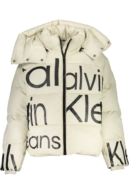 Beige Polyester Jackets & Coat