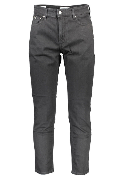 Black Cotton Jeans & Pant