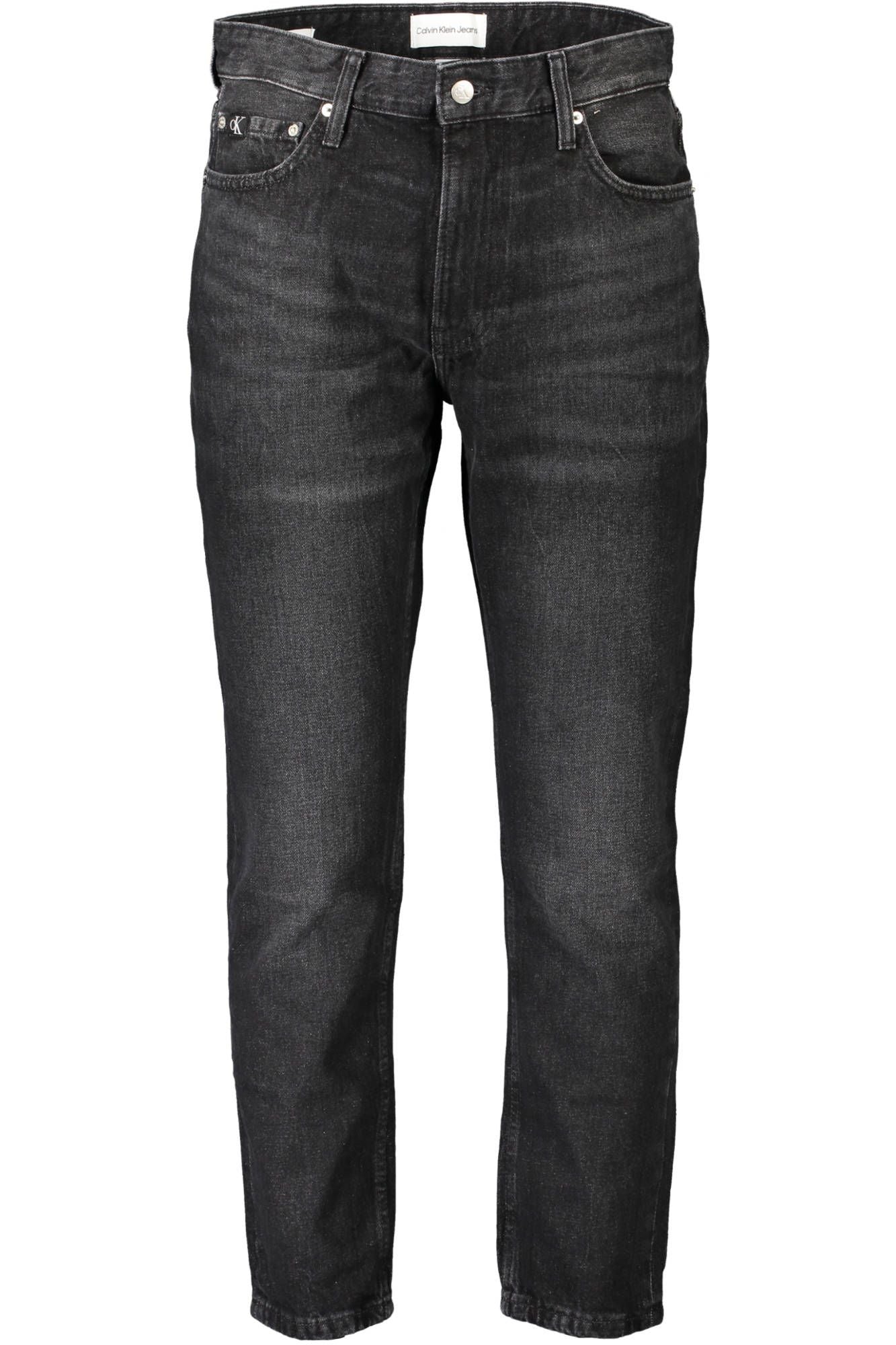 Black Cotton Jeans & Pant